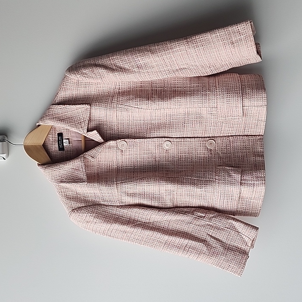 Vintage just one look Cropped Pink Tweed Jacket